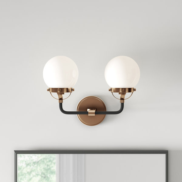 Newport 2 Light HandBlown Glass Vanity Light & Reviews Joss & Main